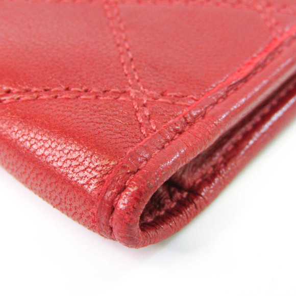 Chanel Bicolor Women's Leather Bill Wallet (bi-fold) Red Color - Picture 9 of 16
